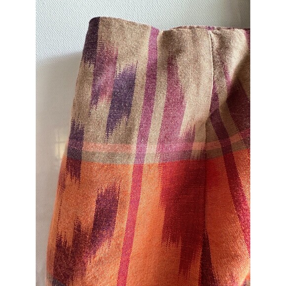 NWT $145 LAUREN Ralph Lauren Plus SIZE Skirt  Geo-Motif Cotton-Linen Wrap - Picture 6 of 12